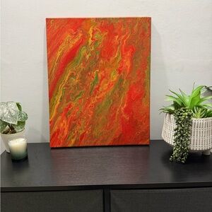 Original Abstract Art 16x20 One Of Kind Handmade Painting On Canvas